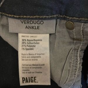 PAIGE DENIM- Lightly worn Size 29